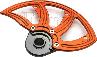 Zdjęcie produktu dla Osłona tarczy hamulcowej, wytrzymałe aluminium, łatwy montaż, pomarańczowa 22 mm