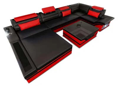 Produktbild von Mini Sofa Mezzo U-Form in Leder