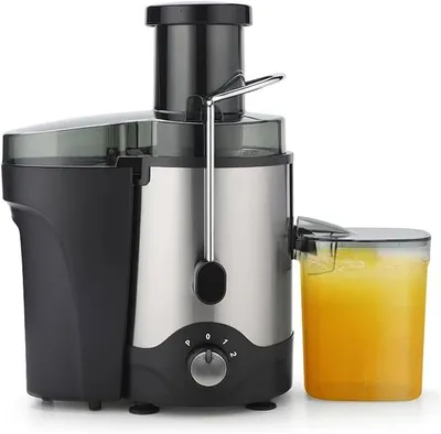 Produktbild von Entsafter für Obst und Gemüse, große 75 mm Einfüllöffnung Saftpresse Elektrisch 3 Geschwindigkeitsstufen, Saftpresse Juicer, Schwarz