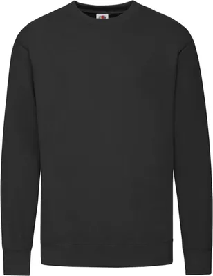 Produktbild von Fruit of the Loom - Sweatshirt für Herren/Damen Uni angesetzte Ärmel LT1718 (XXL) (Schwarz)