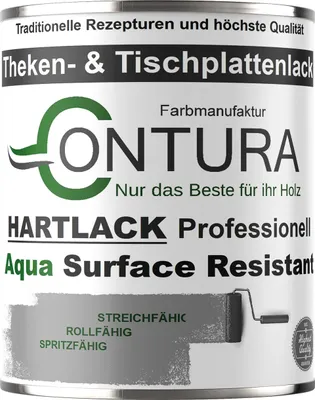 Produktbild von 750ml Contura Tischplattenlack Hartlack Treppenlack Lack & Universallack Grundierung - Seidenglänzend