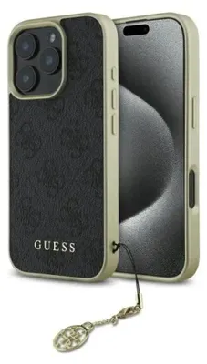 Produktbild von Etui Guess 4G Charms Sammlung Na Iphone 16 Pro - Czarne