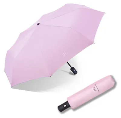 Obrázok produktu pre Skladací dáždnik, odolný proti vetru a dažďu, UV ochrana, ružová farba, automatický