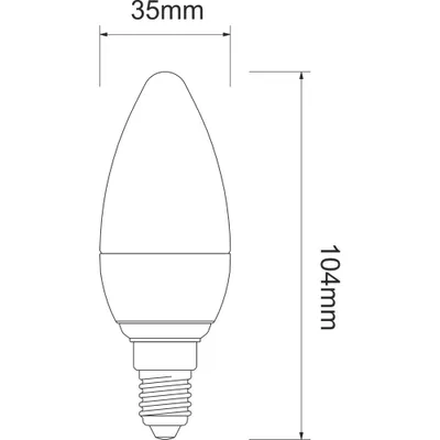 Produktbild von 5,5W E14 mattolivfarbene LED-Glühbirne