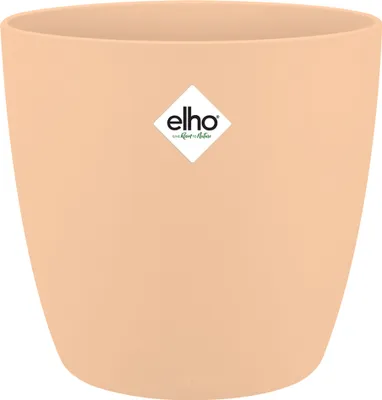 Produktbild von Elho Blumentopf brussels 16x15cm rund Pflanzentopf Übertopf Pflanzkasten Pflanzgefäß indoor Kunststoff outdoor Pfirsich