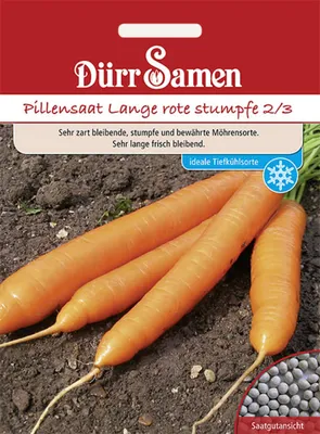 Produktbild von Dürr-Samen - Möhren Pillensaat Lange rote stumpfe 2/3 - Saatgut - 0576