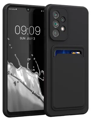 Produktbild von kwmobile Handyhülle für Samsung Galaxy A33 5G Hülle mit Kartenfach - TPU Case - Kabelloses Laden - Schutzhülle Cover in Schwarz