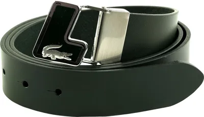 Produktbild von LACOSTE Leder Gürtel Plain Leather Belt W120 Sinople dunkelgrün