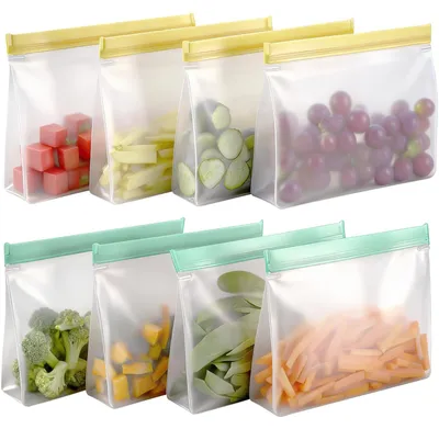 Produktbild von Solidchoice – Wiederverwendbare Silikon-Lebensmittelbeutel, Set mit 8 Stück