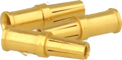 Immagine prodotto di HARTING Yellok - Contatto a crimpare Presa (F) 4 mm² AWG12 oro, 1 pezzo Materiale lega di rame - 1 pezzo
