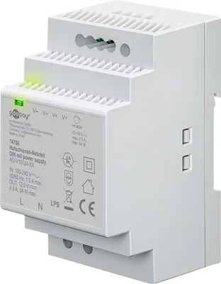 Produktbild von GOOBAY Hutschienen-Netzteil 74766, 12 V, 4,5 A, 54 W