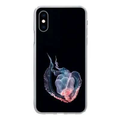 Produktbild von MuchoWow® Handyhülle Schutzhülle Hülle für iPhone X Quallen - Meerestiere - Schwarz Silikon Softcase Handy Hülle - Handyhülle