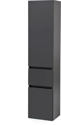 Produktbild von Seitenschrank Badschrank Hochschrank "Kopenhagen I" Grafitgrau, Matt Grau