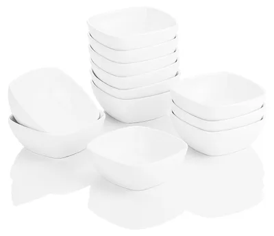 Produktbild von MALACASA Ramekin, MINI Dessert-Schälchen 12er Set, 170ml Porzellan, Ø 10 cm