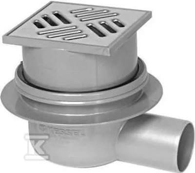 Produktbild von Kessel Wpust Classic DN50, odpływ boczny z kratką nierdzewną 100 x100 40150.20