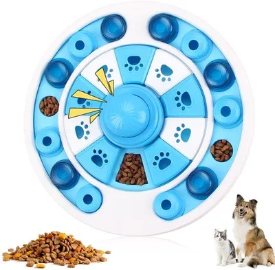 Produktbild von Slow Feeder für Hunde - Interaktive Futterrätsel - Slow Feeder und Anti-Schubfutter - Intelligenz Spielzeug für Hunde - Blau