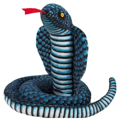 Produktbild von Plüsch-Maskottchen Schlange Königskobra Blau 100 cm