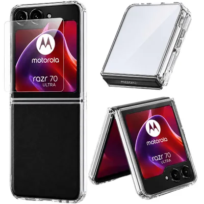 Produktbild von Hülle + Schutzglas für Motorola Razr 70 Ultra Panzerfolie Display Full Case Cover 9H