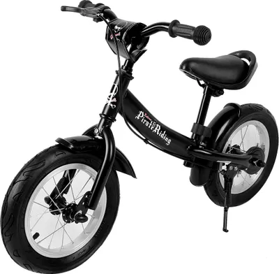 Produktbild von Spielwerk® Laufrad ab 2 Jahre Bremse 12 Zoll Räder Lenkrad Sattel Höhenverstellbar Kinder Balance Bike Lauflernrad Tragegriff Junge Mädchen Schwarz