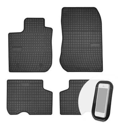 Imagen del producto de moto-MOLTICO, alfombrillas de goma para coche, juego de 4 piezas, alfombrillas de goma para todo tipo de clima, antideslizantes e impermeables, compatibles con Dacia Logan 2 a partir de 2012