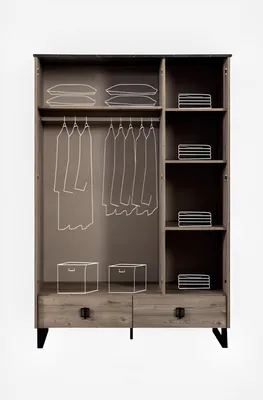 Produktbild von Jugendzimmer Loft Kinderzimmer Set Nachttisch Bücherregal Schreibtisch Schrank