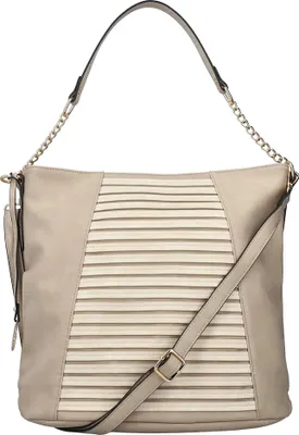 Produktbild von Rieker Damen Schultertasche Umhängetasche Streifenmuster H1508, Farbe:Beige