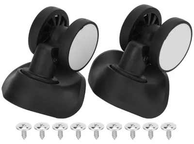Image de 1 paire de roues noires pour bagages - Accessoires de rechange universels pour valises - Accessoires de plein air