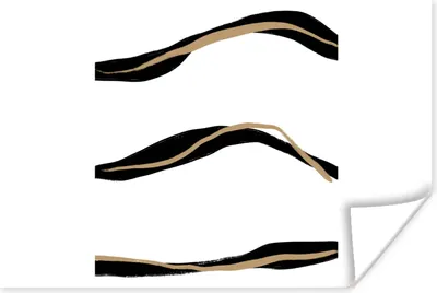 Produktbild von MuchoWow® Poster Linie - Schwarz - Design 120x80 cm - Bilder