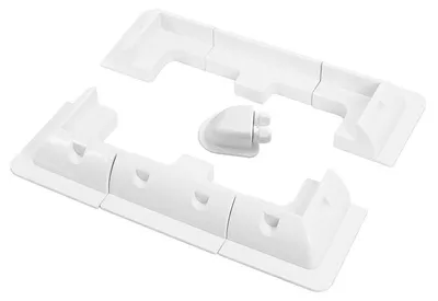 Solarpanel-Montagewinkel-Set, 7 St., ABS, UV-Schutz, Weiß