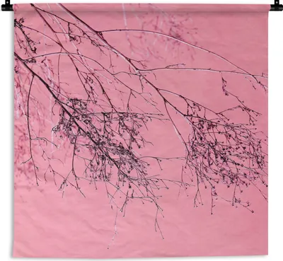 Produktbild von MuchoWow® Wandteppich Wandbehang Blumen - Zweige - Sommer 150x150 cm Tapisserie Dekoration Wandtuch - Wohnaccessoires - Modernes