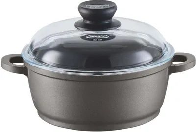 Produktbild von Kochtopf mit Glasdeckel 16, 20 oder 24 cm, Aluminium, grau - Bonanza®