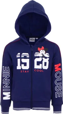 Produktbild von Disney Minnie Maus Hoodie sweater mit reißverschluss für Kinder 7 Jahre Blau