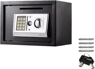 Produktbild von Feuerfester Tresor 8,5L – Elektronischer Sicherheitstresor Lucian – Geld- & Wertschutzkassette – Diebstahlsicherer Safe für Büro und Zuhause