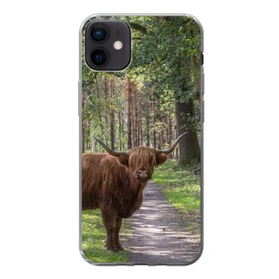 Produktbild von MuchoWow® Handyhülle Schutzhülle Hülle für iPhone 12 mini Schottischer Highlander - Kröte - Baum Silikon Softcase Handy Hülle - Bild