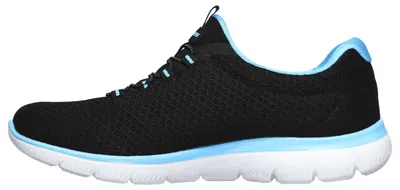 Productafbeelding van Skechers dames slippers, sportief model, rubberen zool, zwart