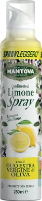 Produktbild von SPRAYLEGGERO Mantova Natives Olivenöl Extra Aromatisiert mit Zitrone 200 ml - Praktische Sprühflasche mit bis zu 90% Ölersparnis