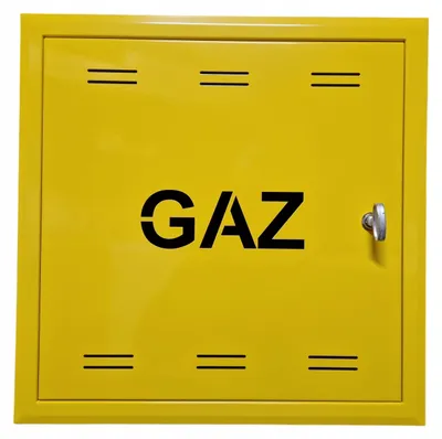 Produktbild von Laco Gasklappe Metall 400x400 Gelb mit Schlüssel