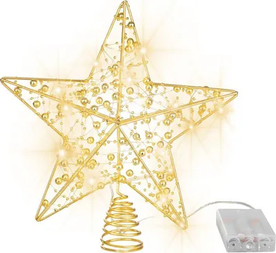 Immagine prodotto di Stella MagicHome Natale, plastica, 10xLED bianco caldo, 25 cm, 2xAA