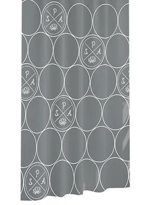 Produktbild von DUSCHVORHANG 180x180cm PEVA Grau Ösen mit 12-Ringe Badewannenvorhang Vorhang (Motiv 1 - 14)