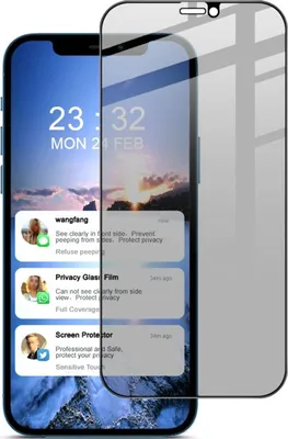 Produktbild von Displayschutz Panzerfolie für Apple iPhone 12 mini - Anti Spy