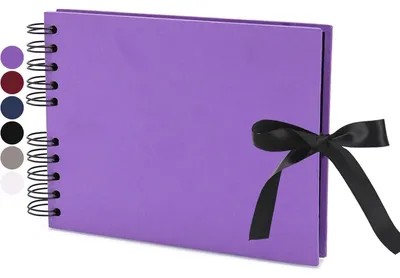Obrázok produktu pre Fotoalbum na vlastnú tvorbu, 24 x 17 cm, DIY fotokniha, 40 strán, fialová