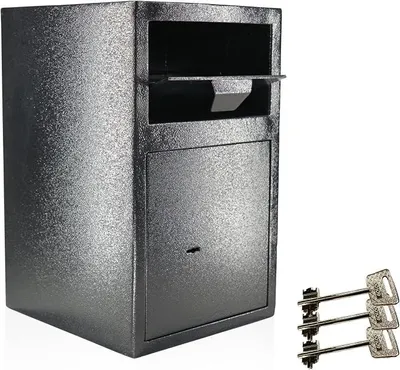 Produktbild von Einwurftresor mit Einwurfklappe | Autohaustresor | Tresor mit 3 x Schlüsseln | Depositsafe