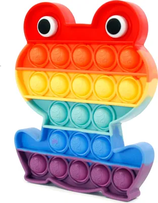Produktbild von Push Bubble Pop It Frosch Antistress Spielzeug - Fidget Toy für Fokus & Entspannung