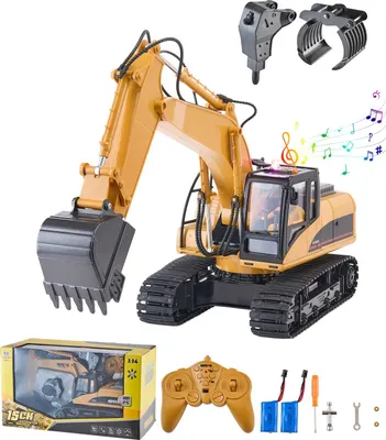 Produktbild von Ferngesteuerter Bagger Spielzeug 15 Kanal 1:14 Maßstab RC Bagger Digger
