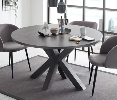 Produktbild von Esstisch graphit keramik dunkel 130x78 cm Big System Rund Stern 130 Auszug