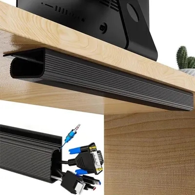 Produktbild von Kabelmanagement Schreibtisch Kabel Organizer Kabelkanal Kabelhalter Leiste Kabel Ordnung Kabelsystem Tisch Unterkante Aufbewahrung Büro
