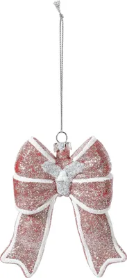 Produktbild von Christbaumschmuck Schleife Kunststoff 12cm rosa