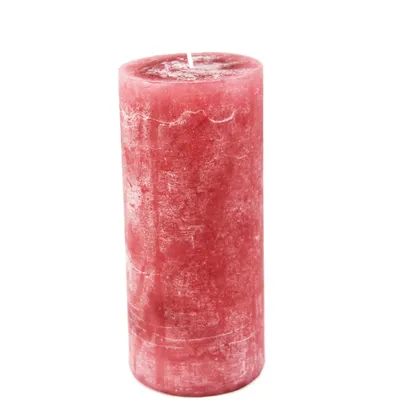 Produktbild von Stumpenkerze rosenholz durchgefärbte Kerze aus Paraffin Höhe 10cm