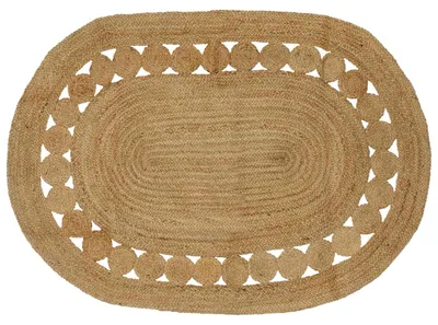 Produktbild von Teppich Braun 122 x 183 cm Jute - Designerteppiche DE758