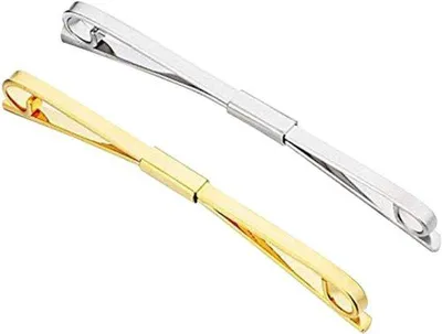 Image de Lot de 2 pinces à col élégantes pour cravates – Broches décoratives pour chemises – Idéales pour les mariages et les occasions formelles – Broches pour chemises